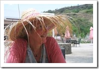 Chris in her new hat