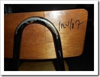 A code on a chair