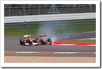 Hamilton and Massa come together - Silverstone July 2011