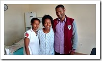 Ruth (centre), 13 days after the accident