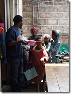 Some of the Korah kids outside a "consulting room"