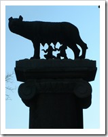 The whole weird Romulus and Remus Capitoline Wolf thing...