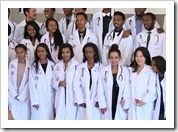 Medical students in their white coats