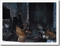 The aftermath of the fire