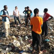 On the dump - Abera is on the left